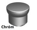 ND - gombík s maticou TE-4549P/I-30, chróm